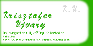 krisztofer ujvary business card